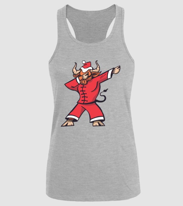 Taur de Crăciun DAB model gri pe tricou