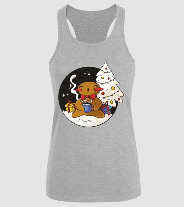 Turtă dulce de Crăciun model gri pe tricou