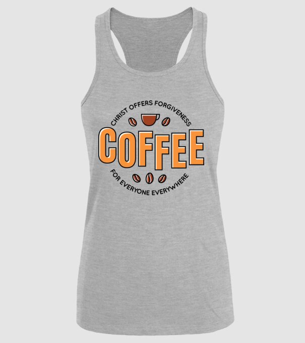 Cafea Iertare model gri pe tricou