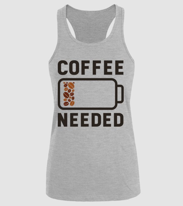 Am nevoie de cafea model gri pe tricou