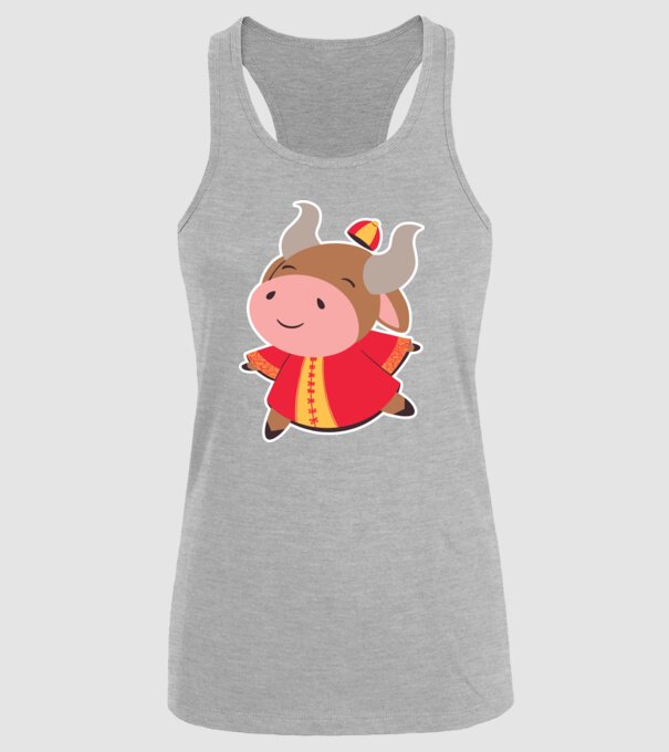 Anul chinezesc - Anul Bivolului model gri pe tricou