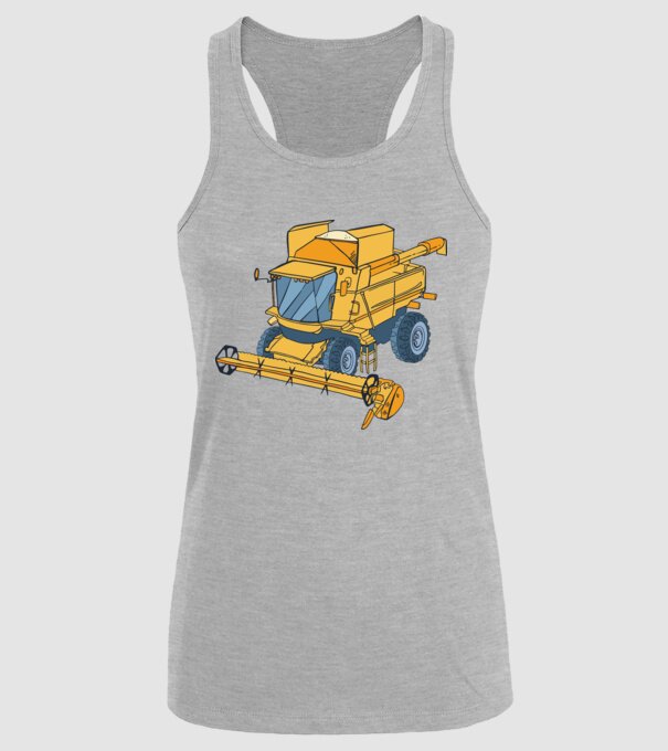Combină agricolă model gri pe tricou