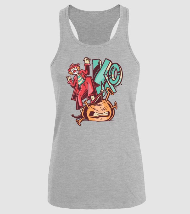 Coronavirus KO model gri pe tricou