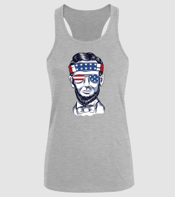 Lincoln USA model gri pe tricou