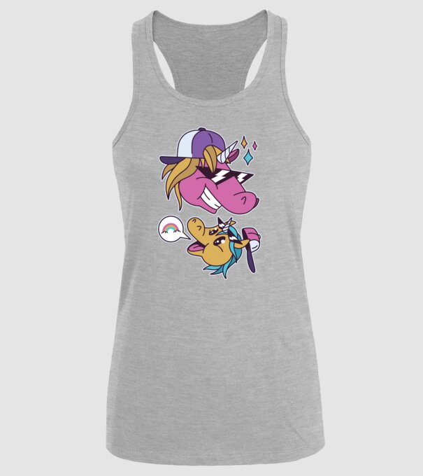 Unicorni cool model gri pe tricou