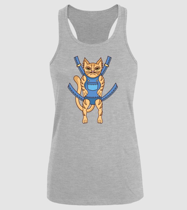 Pisică Supărată model gri pe tricou
