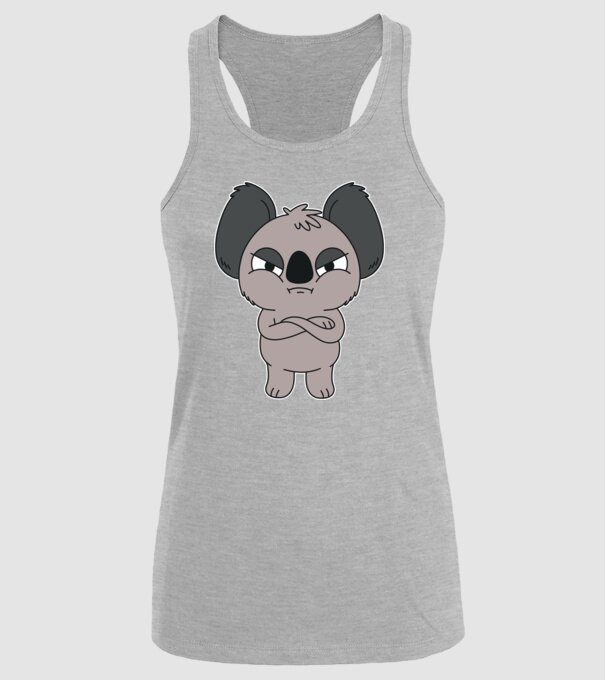 Koala Supărat model gri pe tricou