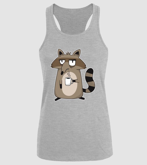 Raton cu cafea model gri pe tricou