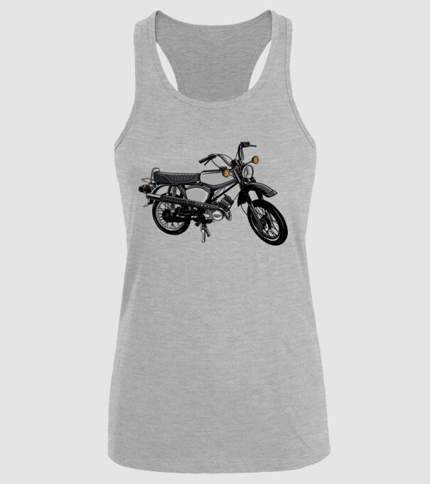 Motocicletă model gri pe tricou