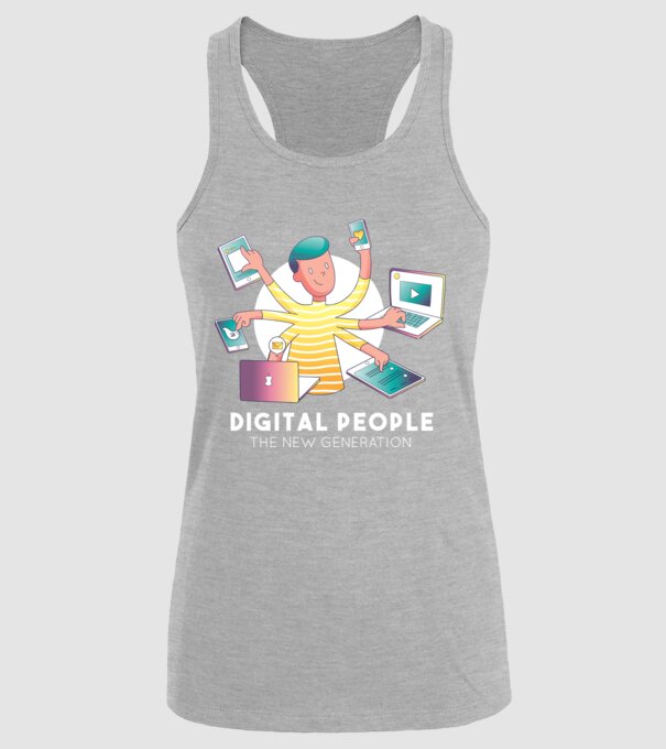 Oamenii multitasking sunt generația viitoare model gri pe tricou