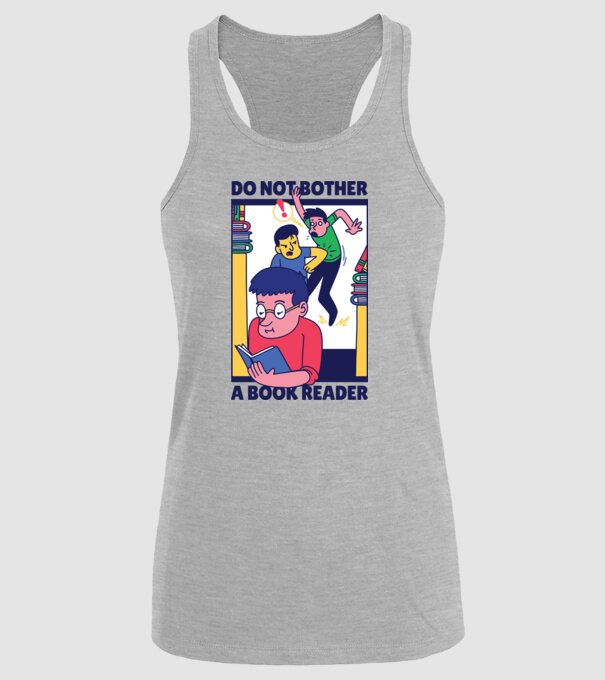 Nu mă deranja în timp ce citesc model gri pe tricou