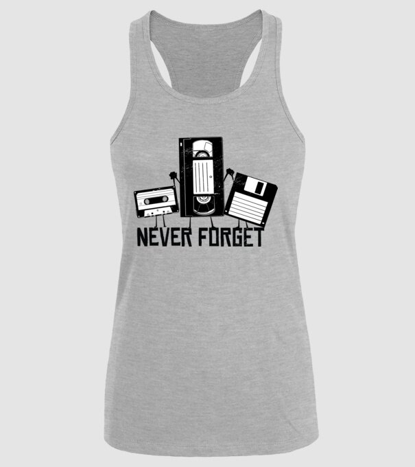 Never Forget model gri pe tricou
