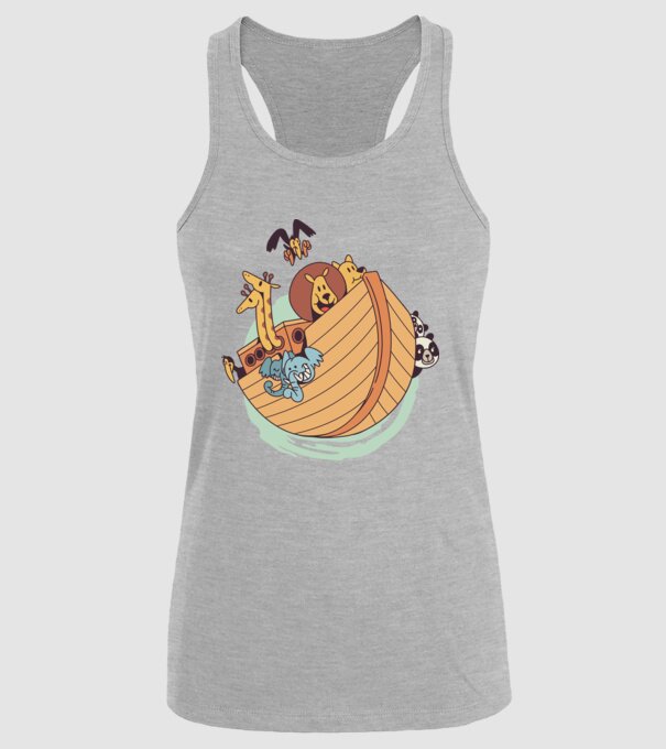 Arca lui Noe model gri pe tricou