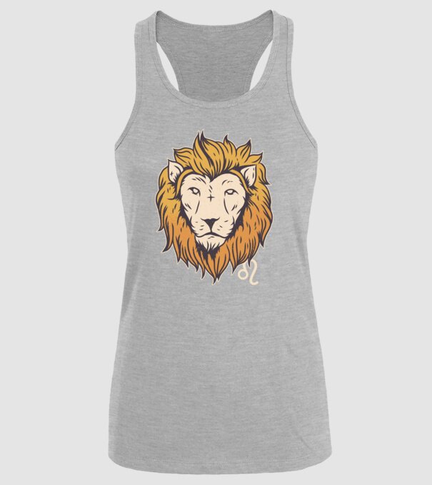 Lion head Horoscope model gri pe tricou