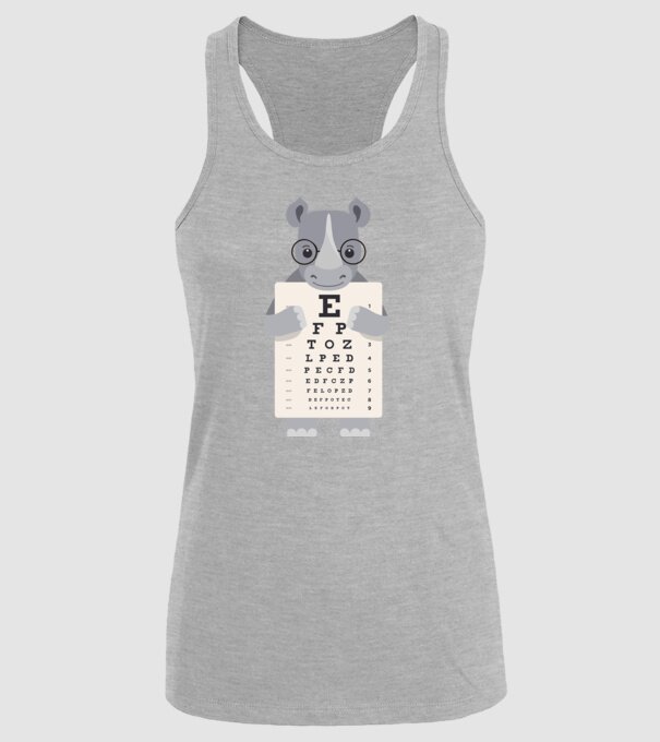 Examen oftalmologie rinocer model gri pe tricou