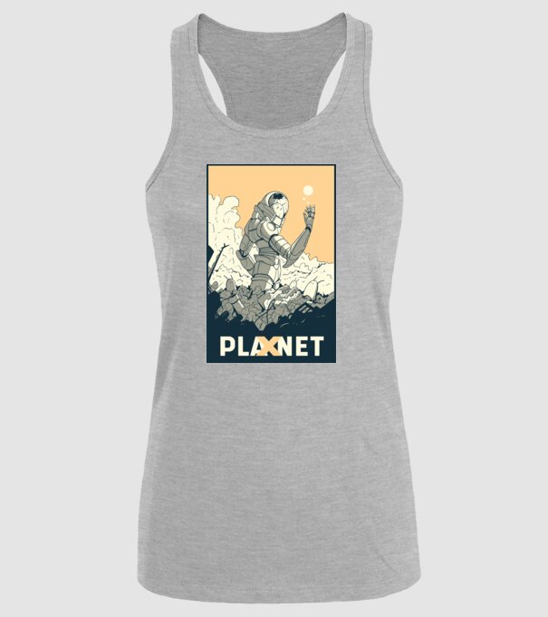 Planet X model gri pe tricou