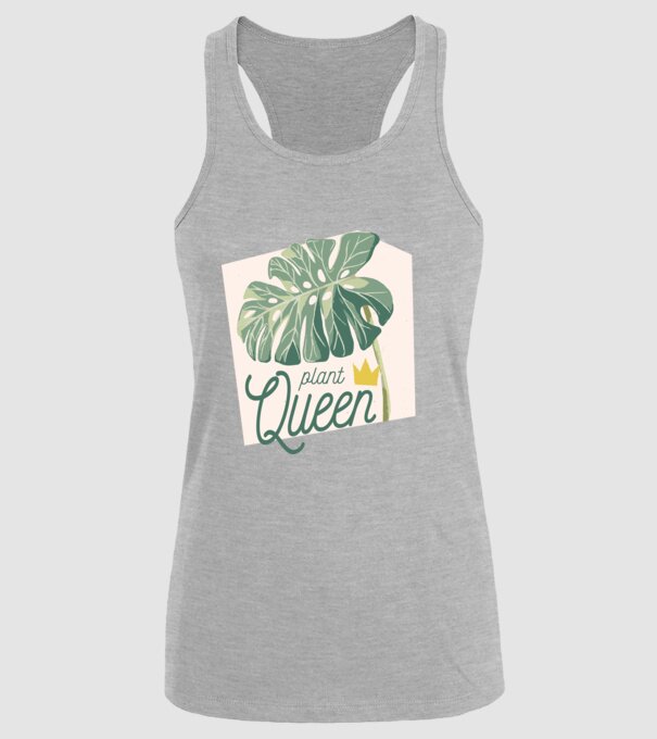 Plant Queen model gri pe tricou