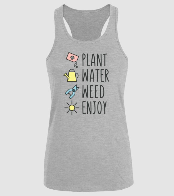 Plant Water Weed Enjoy model gri pe tricou
