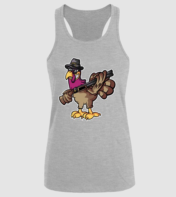 Shotgun Curcan model gri pe tricou