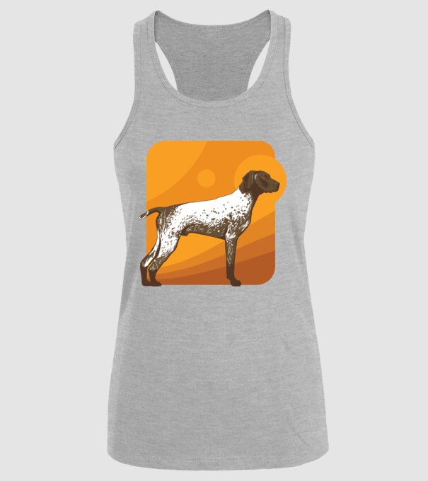 Pointer cu părul scurt model gri pe tricou