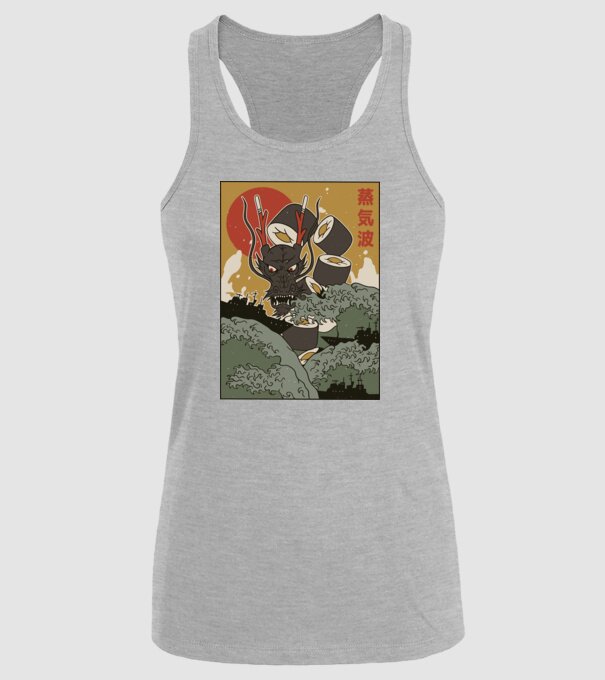 Dragon Sushi model gri pe tricou