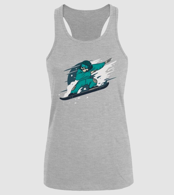 Schelet Snowboard DAB model gri pe tricou
