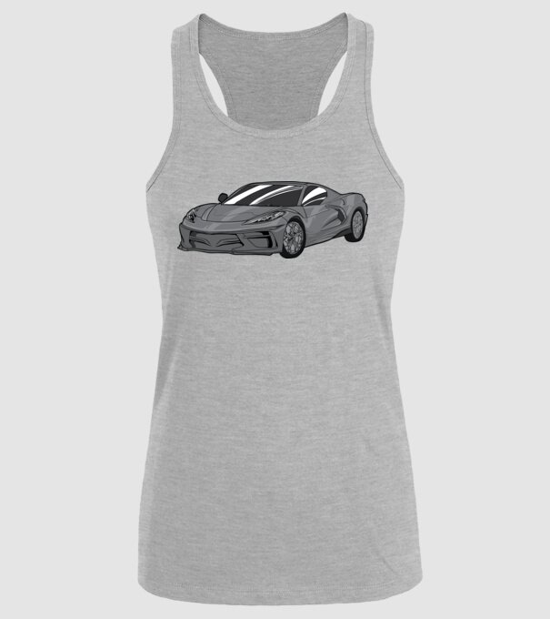 Mașină sport model gri pe tricou