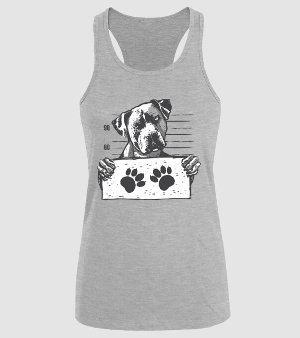 Staffordshire Terrier Închisoare model gri pe tricou
