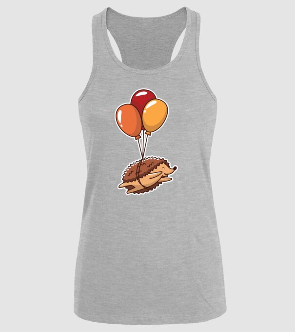 Arici cu balon model gri pe tricou