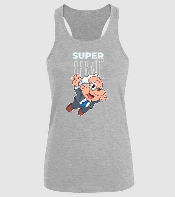 Super Bernie Sanders model gri pe tricou