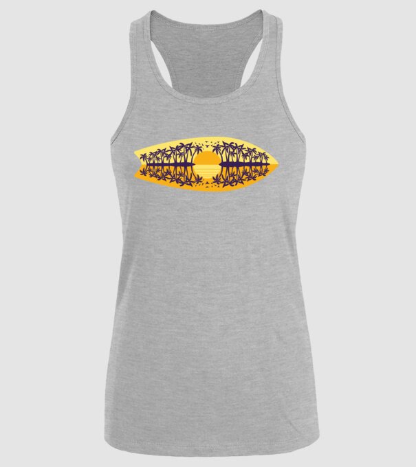 Surfboard model gri pe tricou