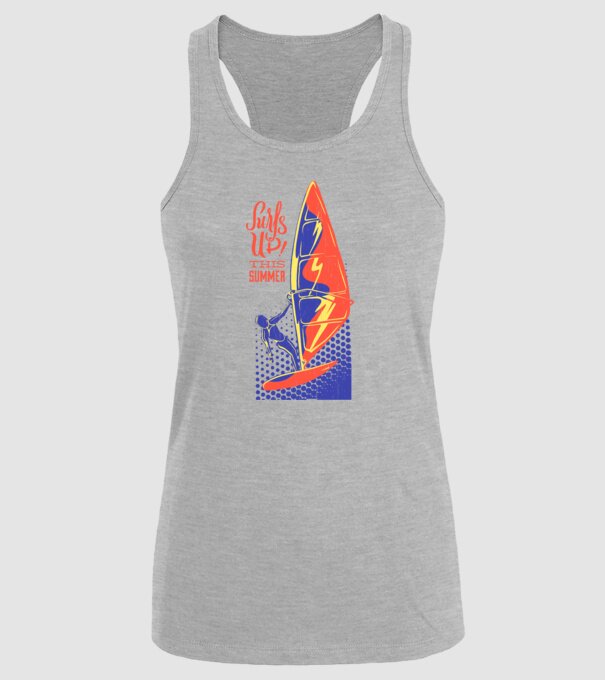 Surfs up this summer model gri pe tricou