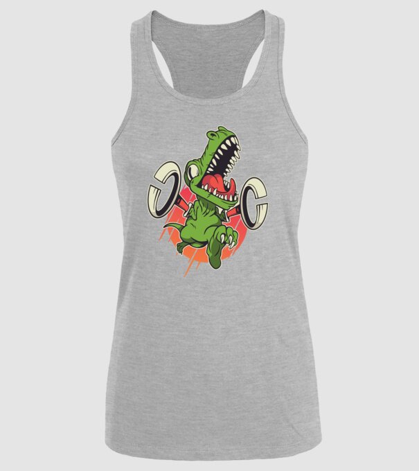Dinozaur T-rex model gri pe tricou