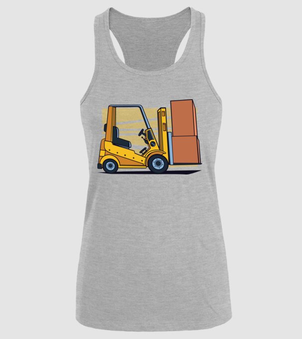 Stivuitor model gri pe tricou