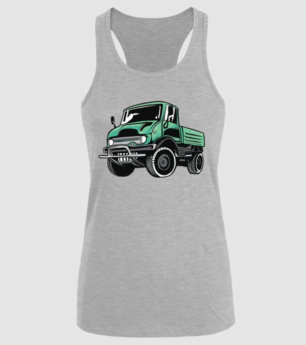 Camion model gri pe tricou