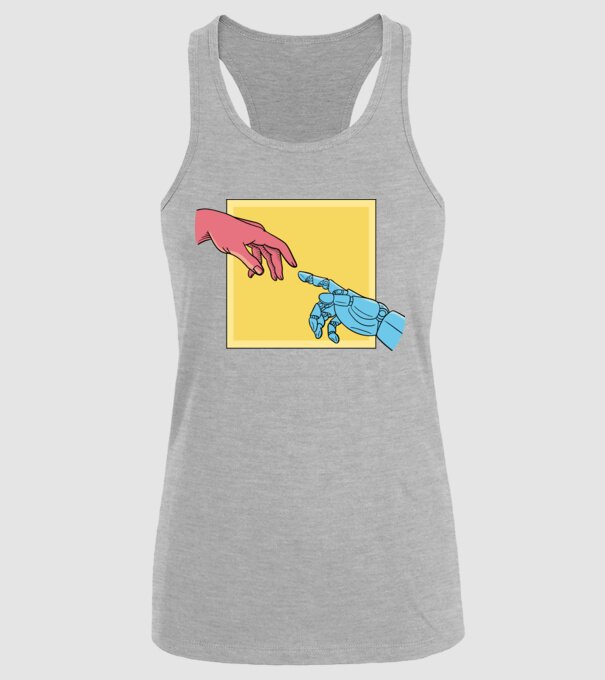 Robot creație model gri pe tricou