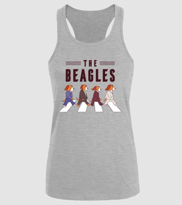 The Beagles model gri pe tricou