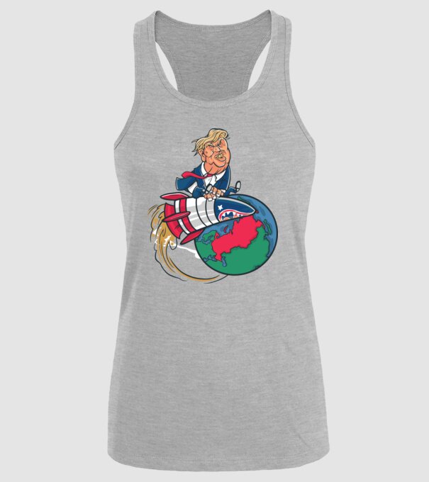 Trump bombă model gri pe tricou