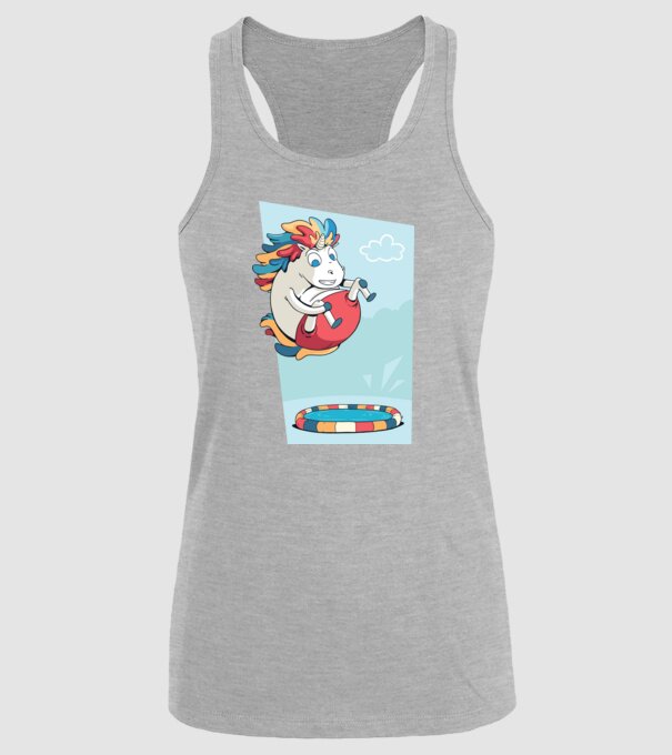 Bombă Unicorn model gri pe tricou