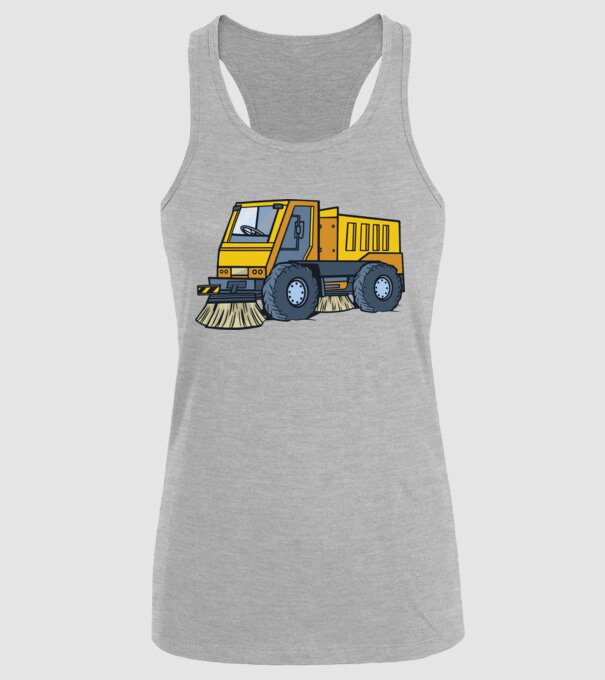 Camion spălare străzi model gri pe tricou