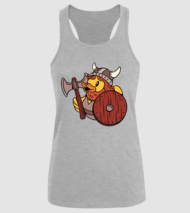 Rățușcă de cauciuc Viking model gri pe tricou