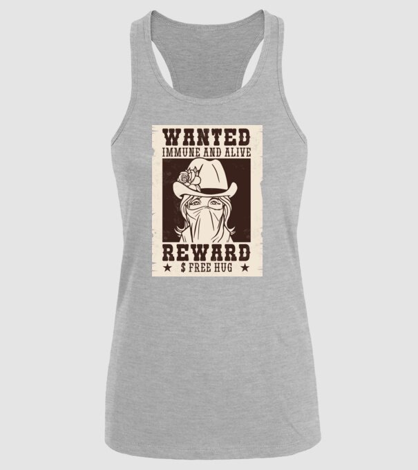 Afiș Wanted - Îmbrățișări gratuite model gri pe tricou