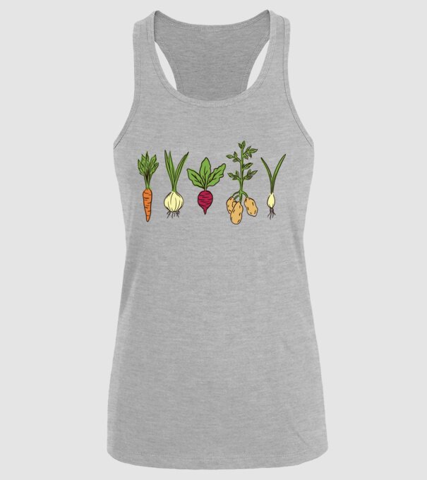 Legume model gri pe tricou