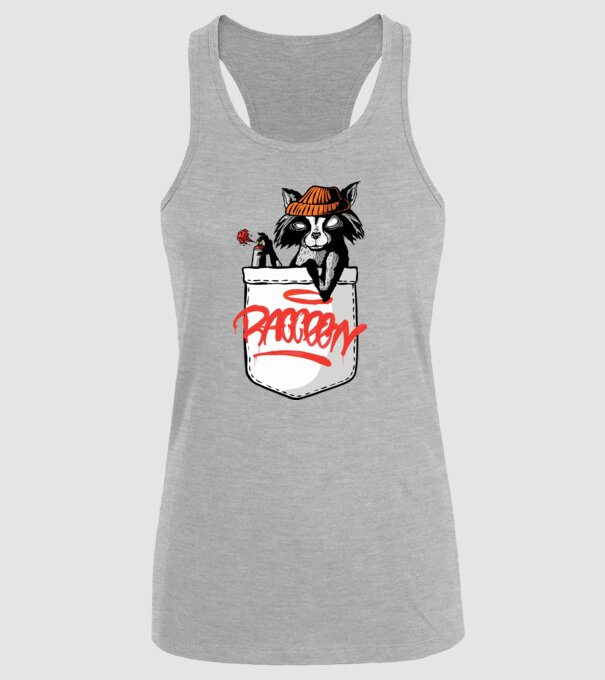 Raton de buzunar model gri pe tricou
