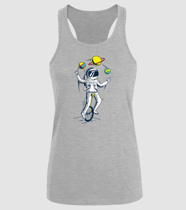Jongler Astronaut model gri pe tricou