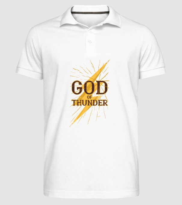 Zeul Fulgerului model alb pe tricou
