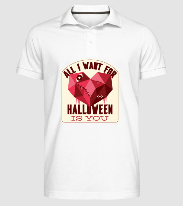 All I want for Halloween is You model alb pe tricou