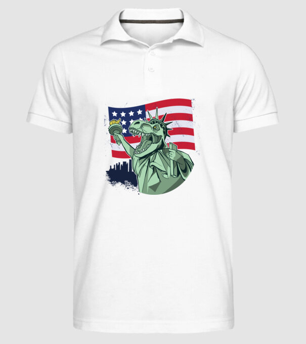 Ziua Independenței americane 4 iulie T-rex model alb pe tricou