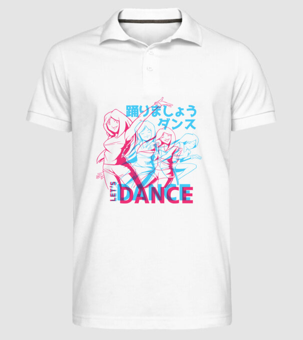 Anime Dance model alb pe tricou