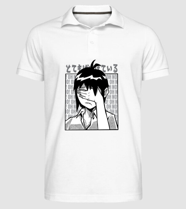 Cap Anime model alb pe tricou